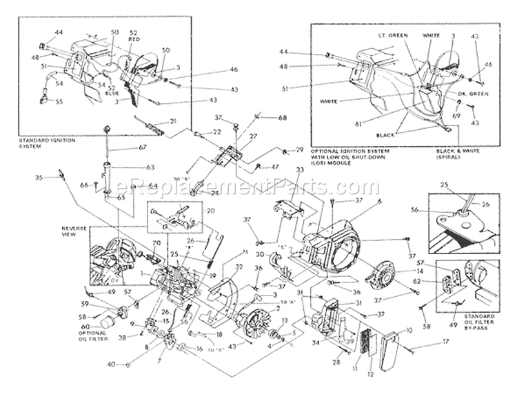 Page B Diagram and Parts List for 5366-2  Briggs and Stratton Generator